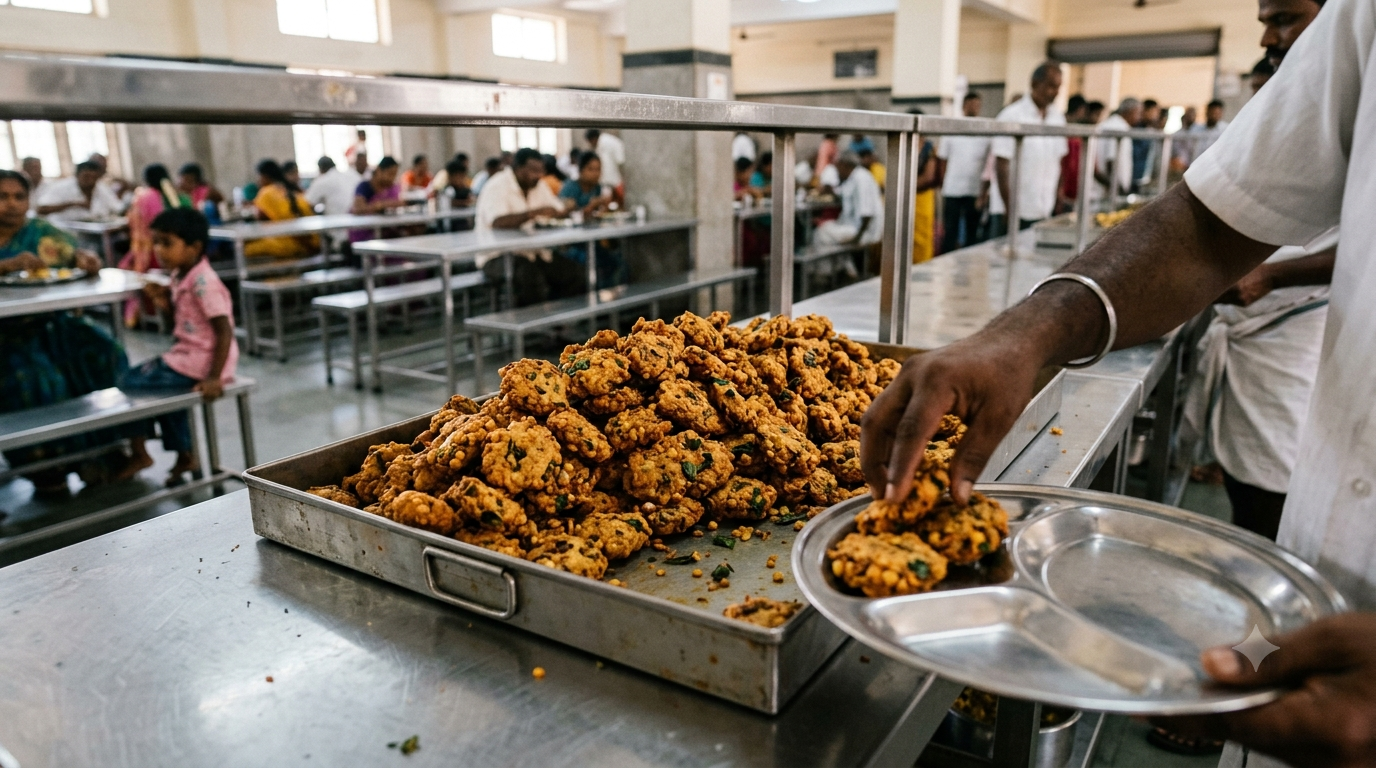 Vada Prasadam Tirumala Online guide — free masala vada served at Tirumala Anna Prasadam hall