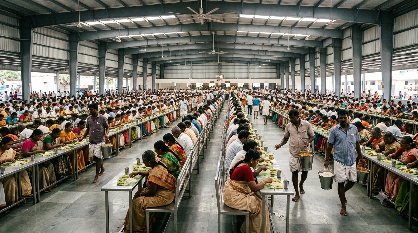 Vengamamba Anna Prasadam timings guide: pilgrims dining at the Tirumala free-meal hall