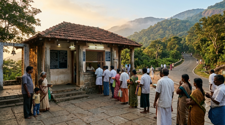 Ear Boring in Tirumala counter and queue at Purohit Sangam, Papavinasanam Road