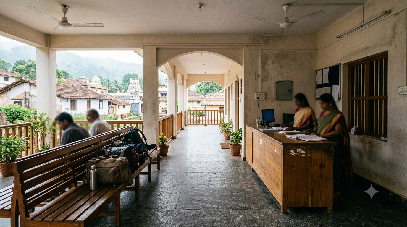 Sringeri Mutt Tirumala rooms accommodation guidance and enquiry concept