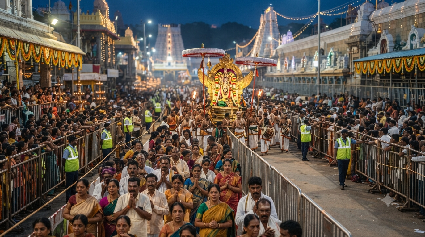 Tirumala Brahmotsavam 2026 festival procession and pilgrims