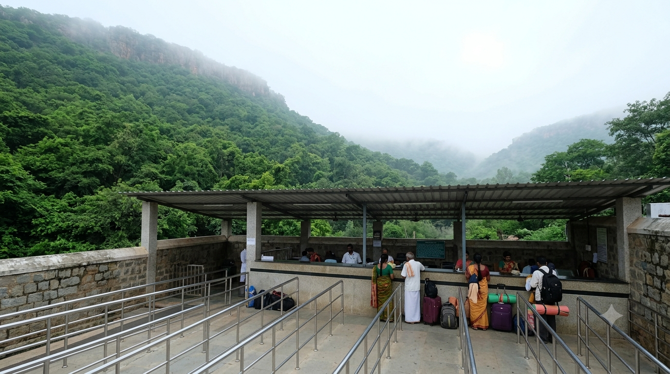 Tirumala Rooms Accommodation Allotment - pilgrims at TTD guest house reception in Tirumala