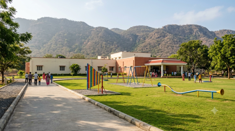 Tirupati Regional Science Centre entrance and outdoor science park exhibits, Alipiri-Zoo Park Road