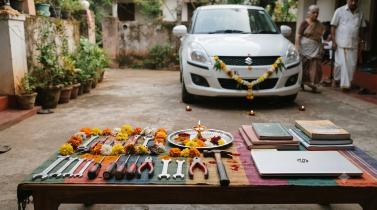 Ayudha Puja 2026 worship of tools, books and vehicle