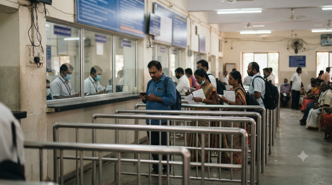 Rs 300 darshan offline status with pilgrims checking TTD options in Tirupati