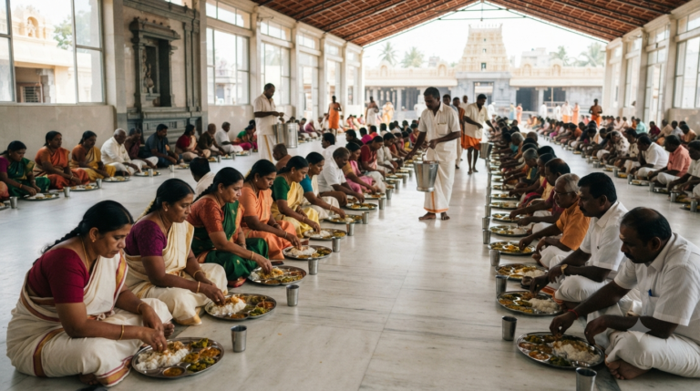 TTD Annaprasadam in Tirumala free meal dining hall for pilgrims