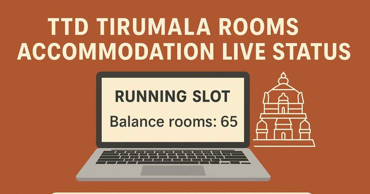 Tirumala rooms accommodation live status