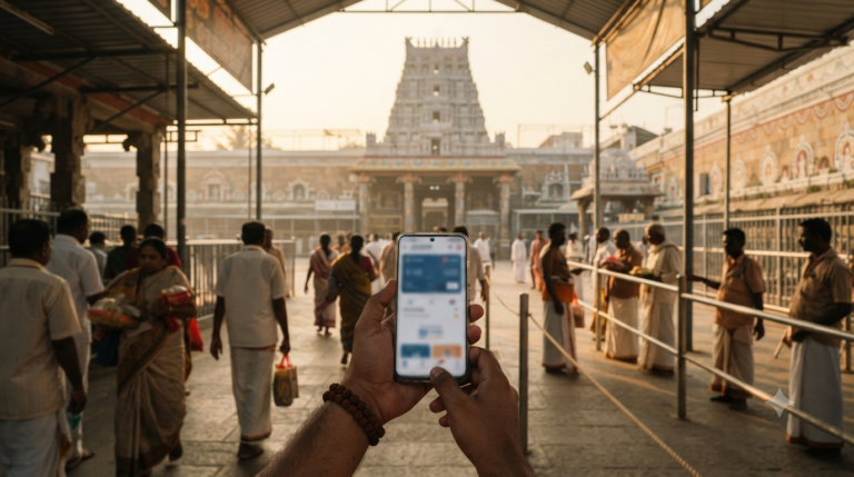 Tirumala Arjita Brahmotsavam Seva booking and pilgrim reporting queue