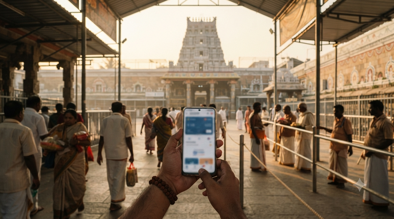 Tirumala Arjita Brahmotsavam Seva booking and pilgrim reporting queue