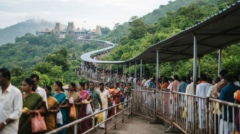 Tirumala Darshan Time Live crowd and pilgrim queue status