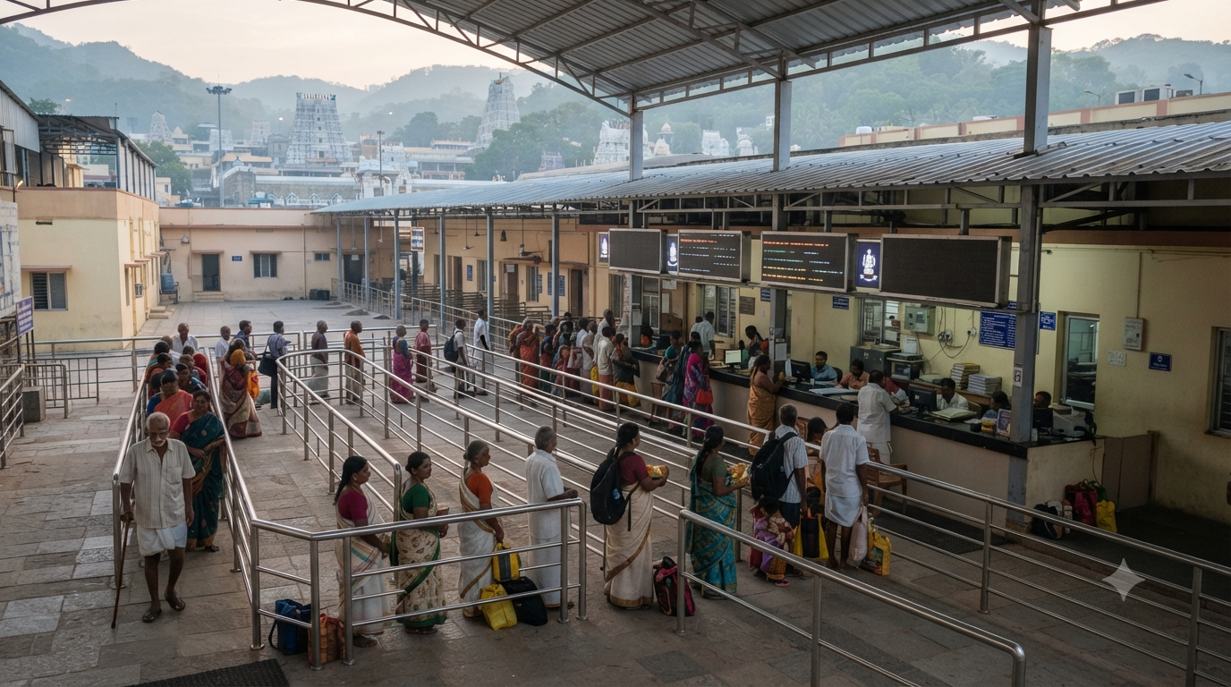 Tirumala rooms accommodation at TTD CRO current booking centre