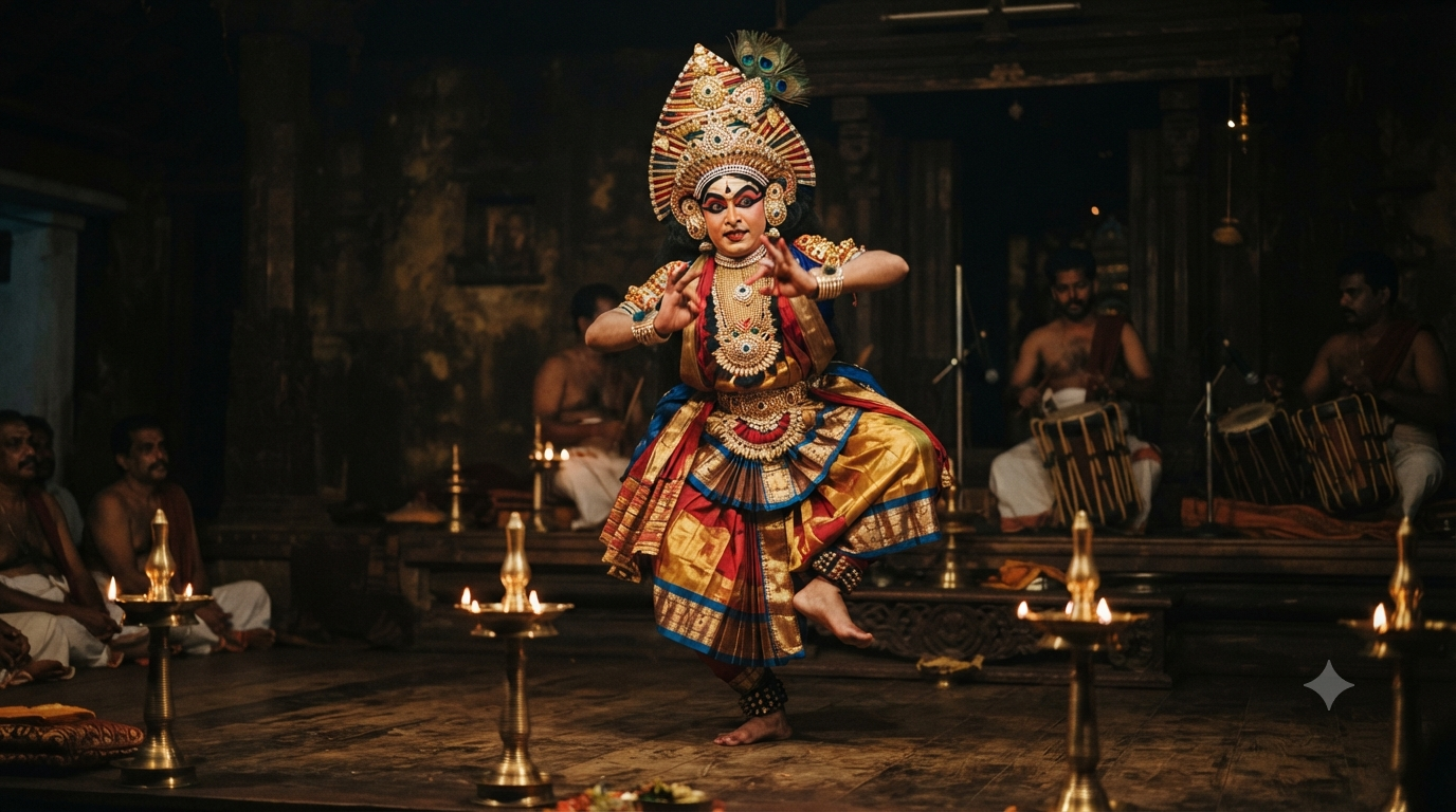 Guruvayur Krishnanattam booking and traditional night performance