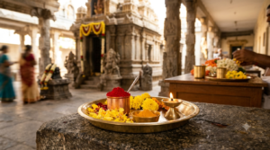 Alampur Jogulamba Kumkumarchana booking guide with kumkum and flower offerings