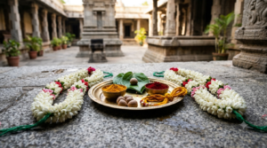 Kundrathur Murugan Temple marriage guide with traditional Hindu wedding ceremonial items