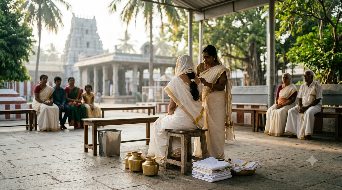 Simhachalam hair offering and traditional tonsure procedure for devotees