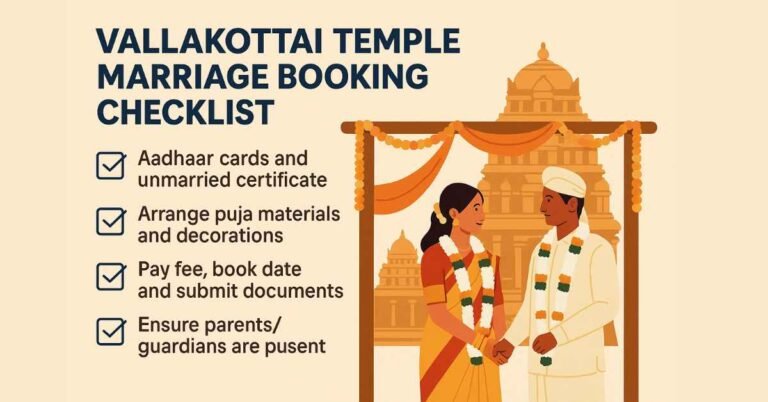 Vallakottai temple marriage booking