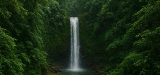 Hidden waterfalls in Kerala jungle view