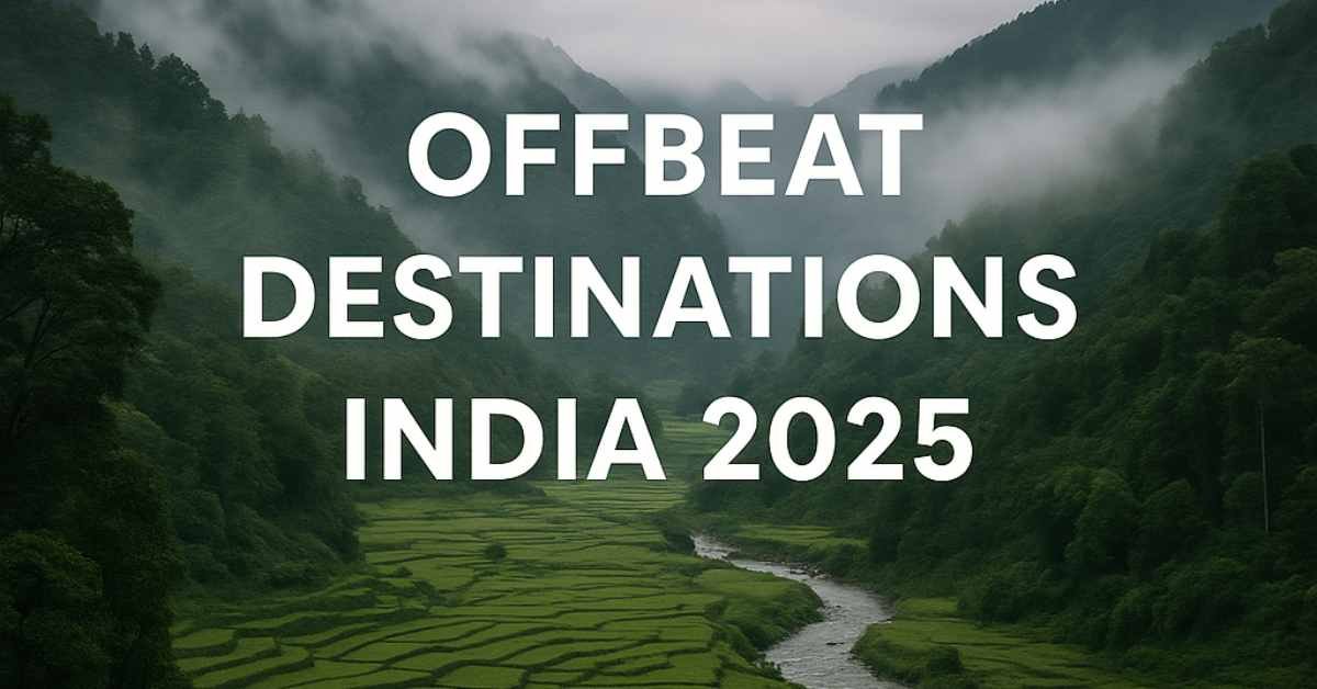 Misty offbeat Indian valley remote landscape