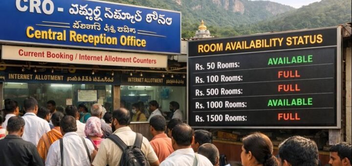Spot Current Booking Accommodation Tirumala CRO counter scene