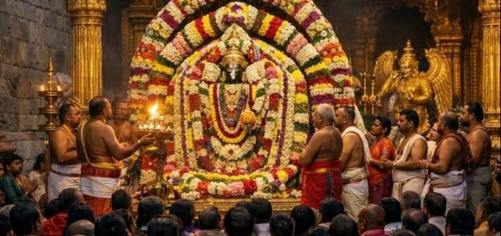 Tirumala Poolangi Seva Timings floral decoration at Tirumala Temple