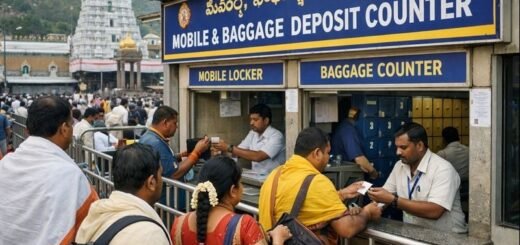 Tirumala Ttd Mobile Locker and baggage deposit counter at temple approach