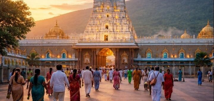 Tirumala Venkateswara Temple Time early morning visit with fewer crowd.