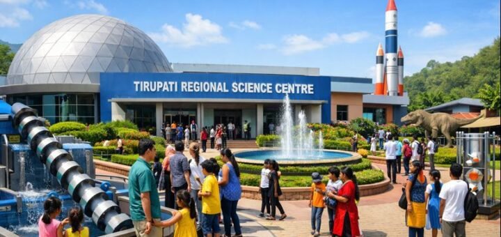 Tirupati Regional Science Centre entrance and exhibits
