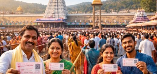 Ttd Tirumala 50 Rs ticket pilgrimage scene near Tirumala temple