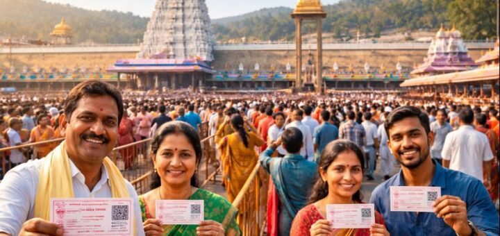 Ttd Tirumala 50 Rs ticket pilgrimage scene near Tirumala temple