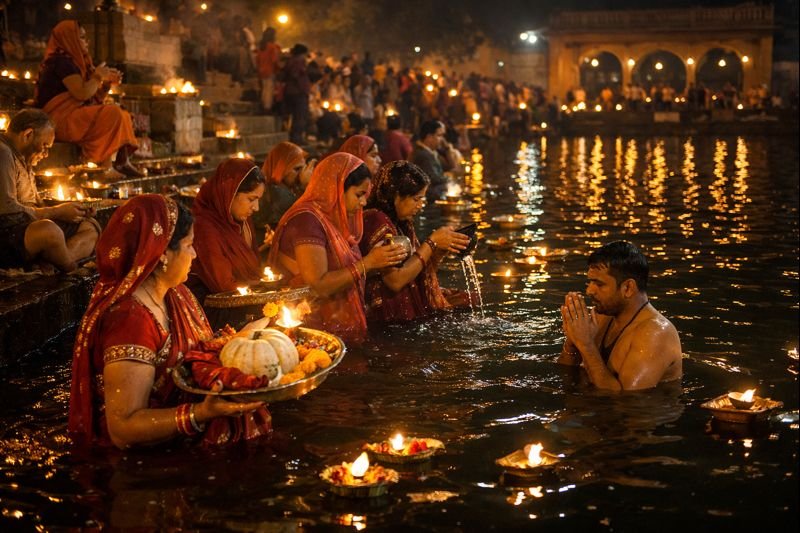 Ahoi Ashtami Radha Kund sacred bath ritual