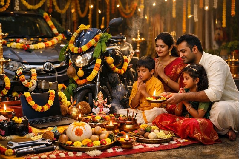 Ayudha 2022 Pooja Date And Time Procedure Dasara Navarathri ritual setup and worship