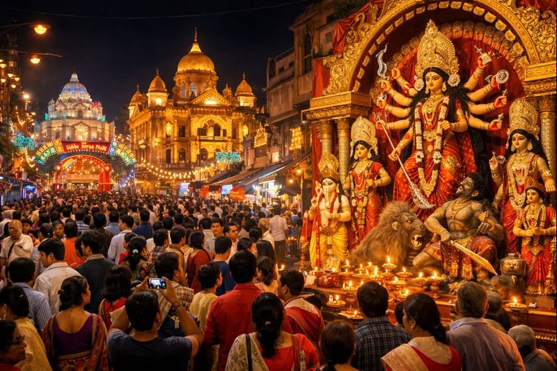 Bengali Calendar Kolkata Durga Puja 2022 Date Pooja Schedule festival scene