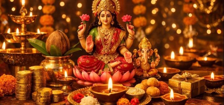 Dhanteras 2022 Date Time auspicious evening pooja scene