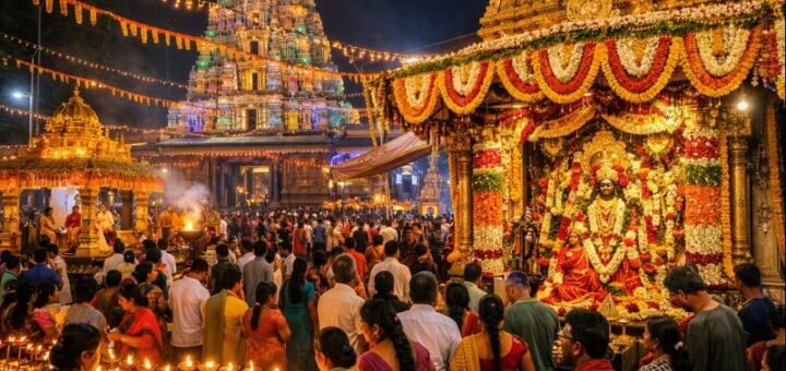 Durga Navratri 2022 Dates at Srisailam Bhramaramba Temple celebrations