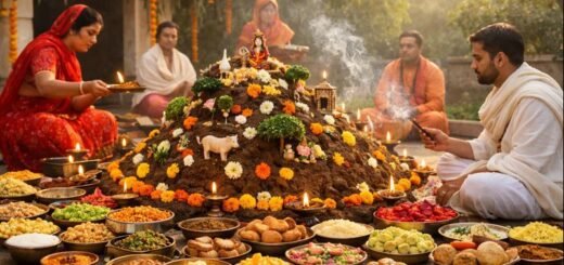 Govardhan Puja 2022 Date festival rituals with Govardhan hill offering
