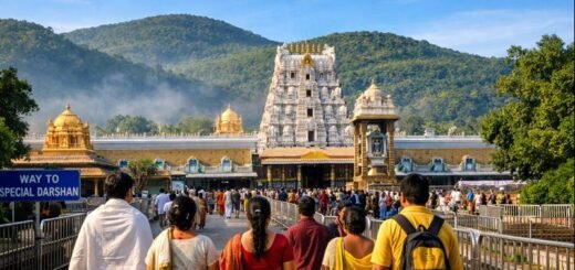 Irctc Divine Balaji Tirumala special darshan pilgrims approaching temple.