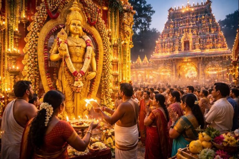 Karthigai Sashti Viratham Days rituals at South Indian temple