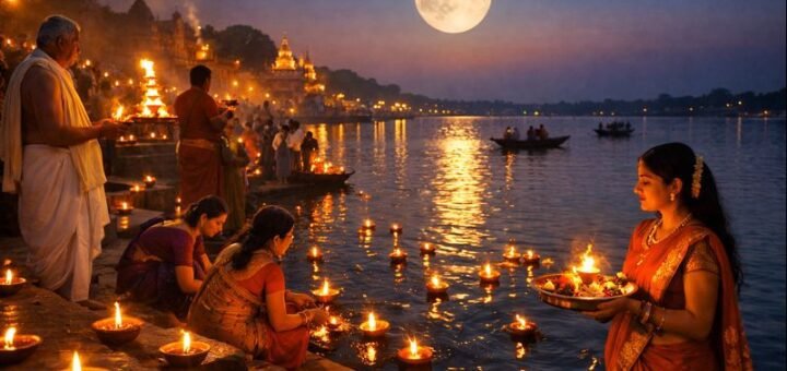 Karthika Pournami 2022 Date festival with lamps and rituals under full moon.