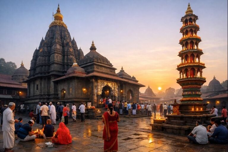 Kolhapur Mahalaxmi Temple travel guide sunrise visit