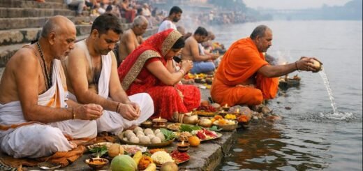 Maha Bharani 2022 Pooja ancestral worship at riverbank