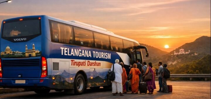Telangana Tourism Tirupati Darshan bus departing from Hyderabad