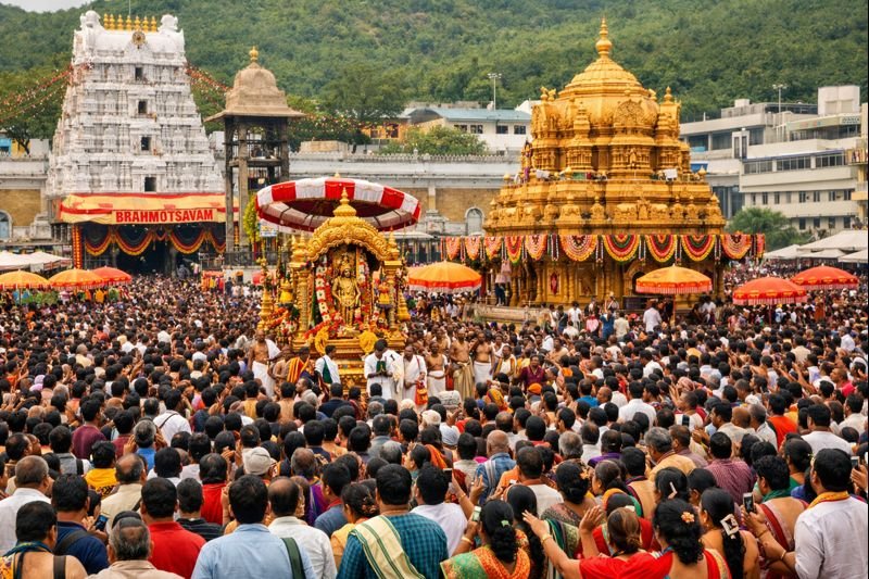 Tirumala Brahmotsavam 2022 Rooms festival crowd and temple accommodation context