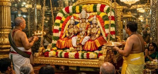 Tirumala Dolotsavam Seva Process Unjal ceremony in Aina Mahal Tirumala