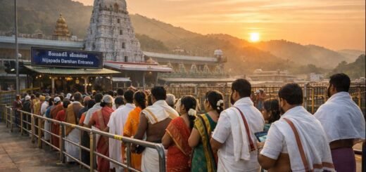 Tirumala Nijapada Darshanam Tickets queue and devotees at early morning darshan