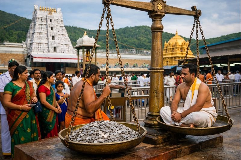 Tirumala TTD Thulabharam Booking Timings Process Online Cost ritual scene
