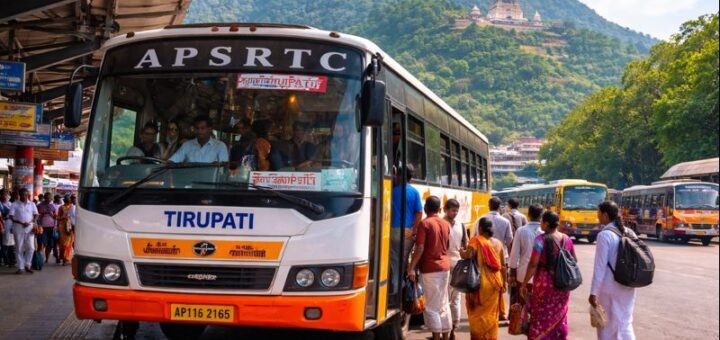 Tirupati Tirumala Bus Apsrtc scenic transport uphill.