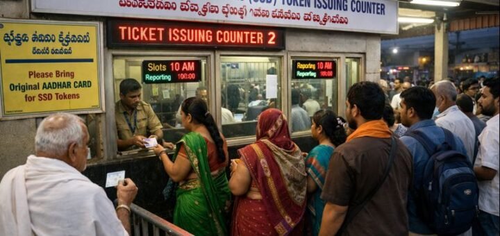 Ttd Free Darshan Ticket collection at Tirupati counters