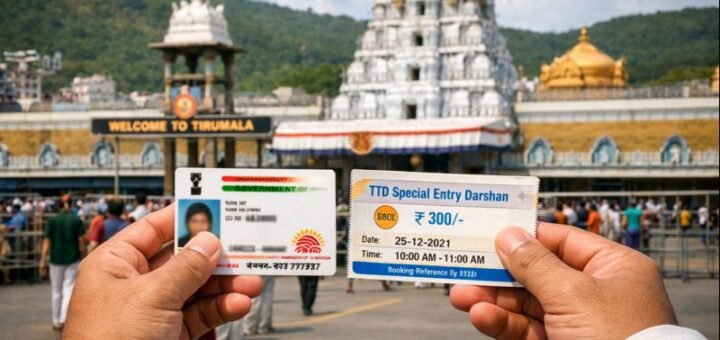 TTD Tirumala Darshan Required Documents Tirumala - pilgrim showing documents for darshan