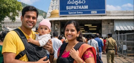 Ttd Tirumala Infant Child entry at Supatham entrance with family