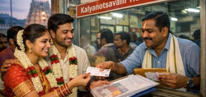 TTD Tirumala Kalyanam Tickets For Newly Married Couples Online at Tirumala CRO counter